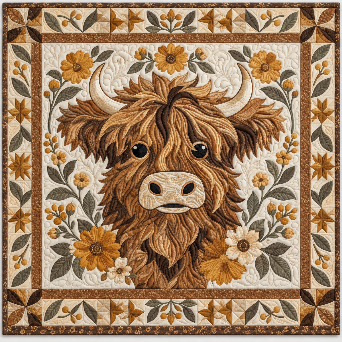Fluffy Highland Calf TD141026767 Quilt Blanket