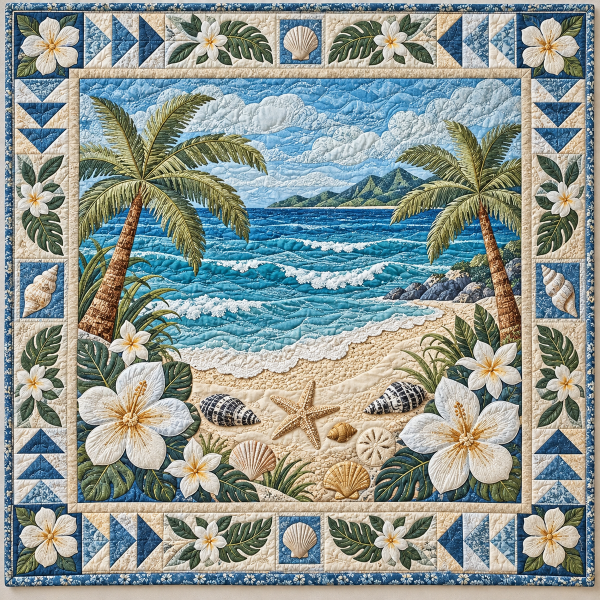 Ocean Garden Shore TD141026772 Quilt Blanket