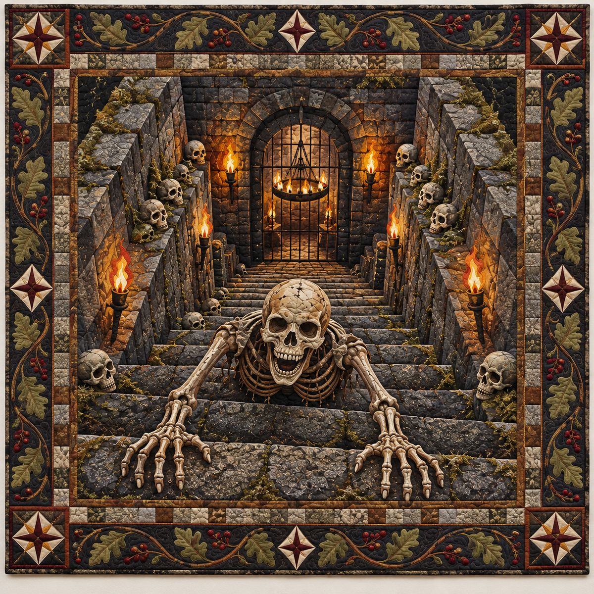 Skeleton Dungeon Stairs TD141026776 Quilt Blanket