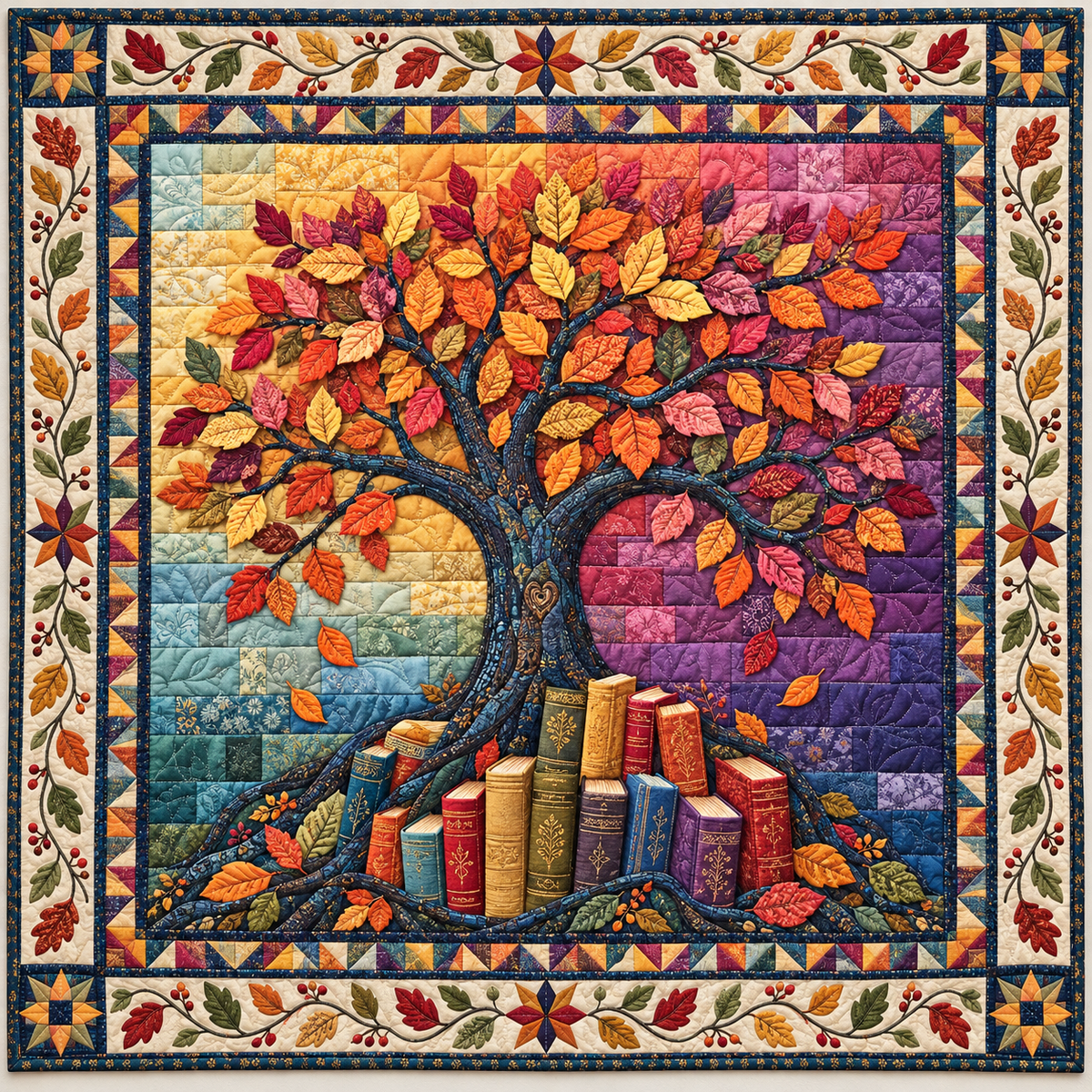 Tree Of Books TD141026785 Quilt Blanket