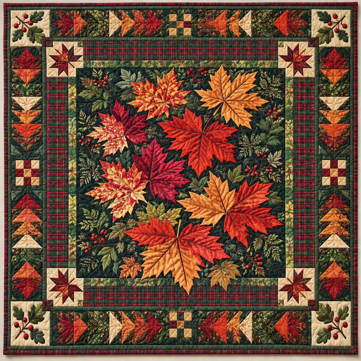 Maple Plaid Autumn TD141026809 Quilt Blanket