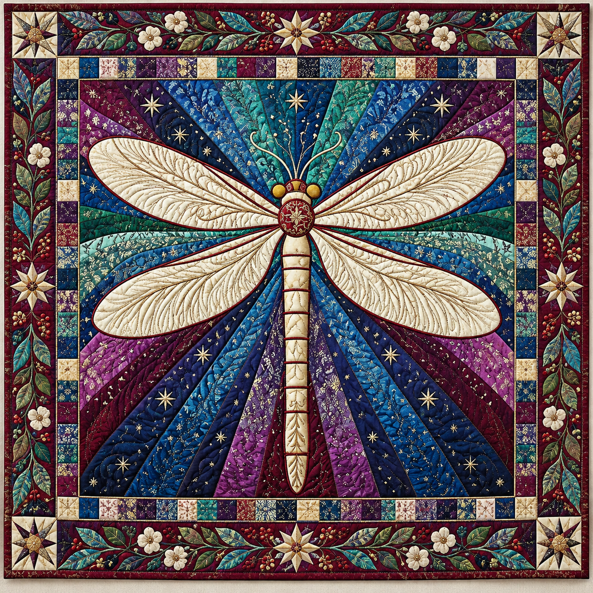 Ivory Dragonfly Starlight TD141026811 Quilt Blanket