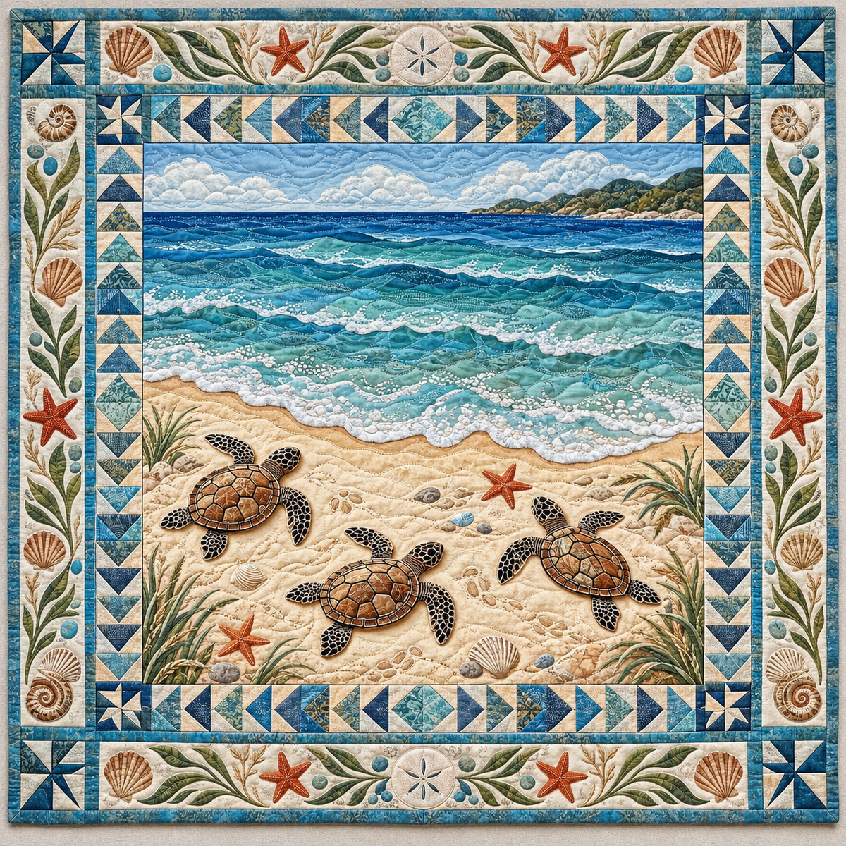 Coral Cove Turtles TD141026875 Quilt Blanket