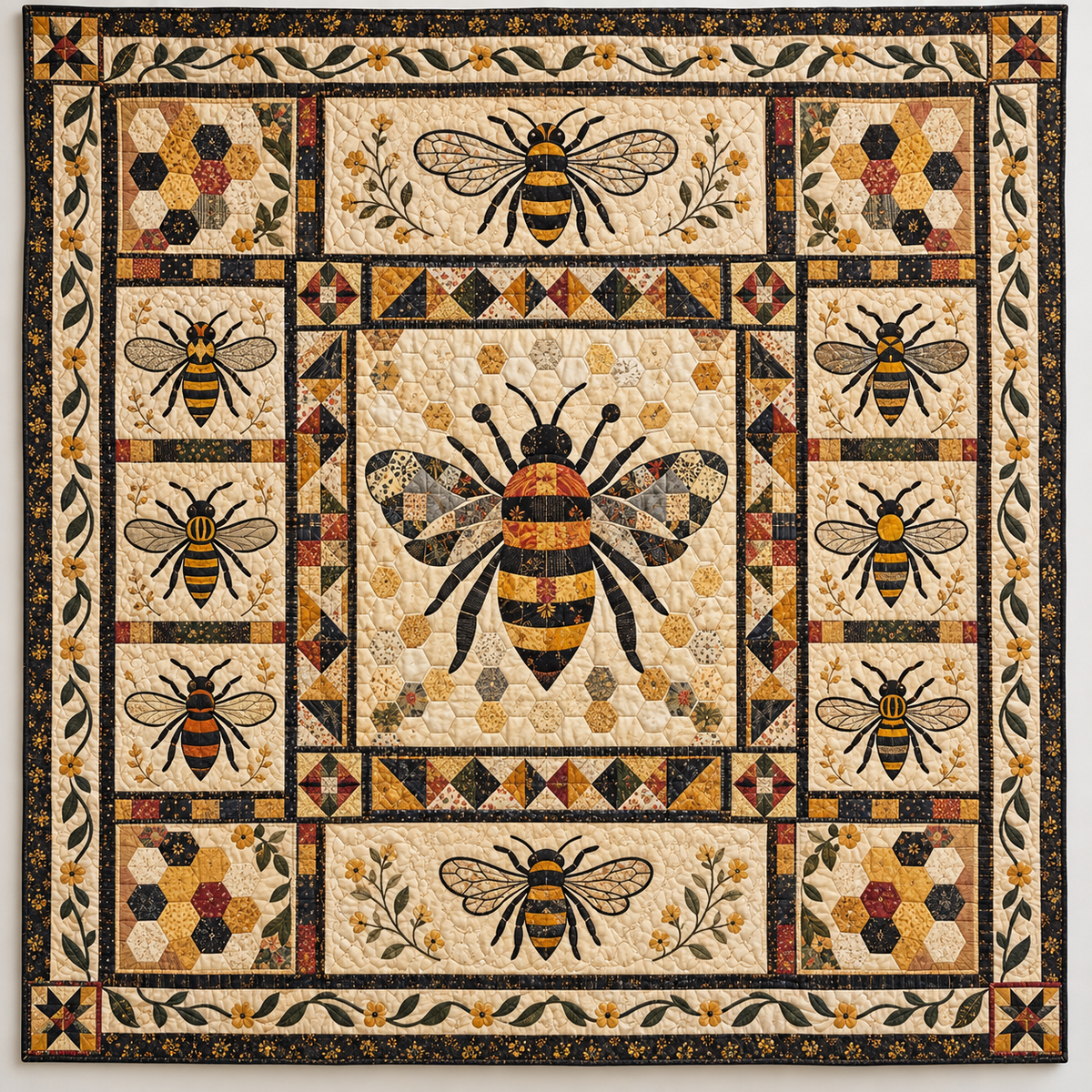 Antique Honeybee TD141026379 Quilt Blanket