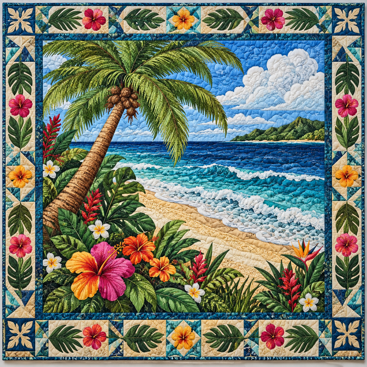 Tropical Island Escape TD141026937 Quilt Blanket