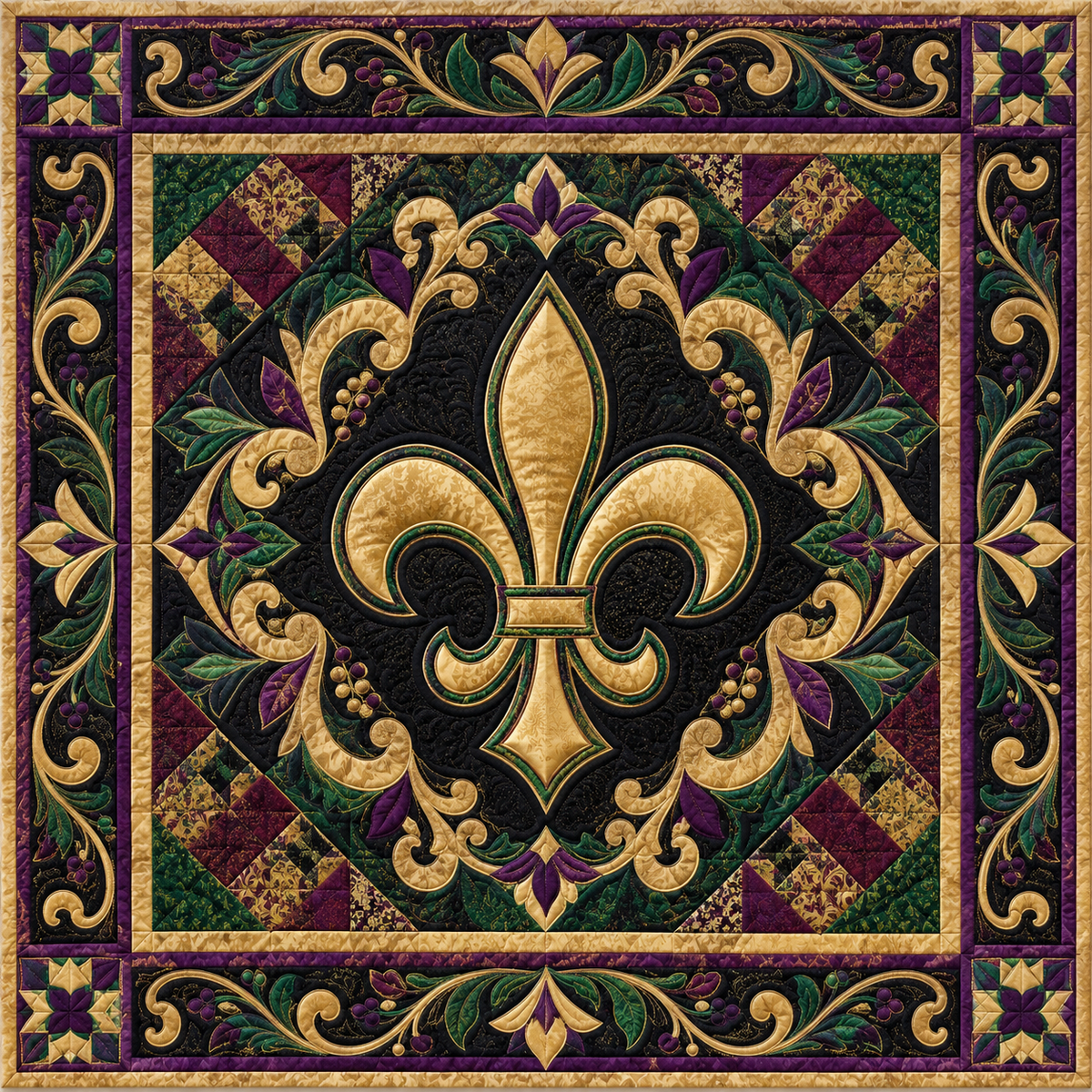 Royal Fleur de Lis TD141026961 Quilt Blanket