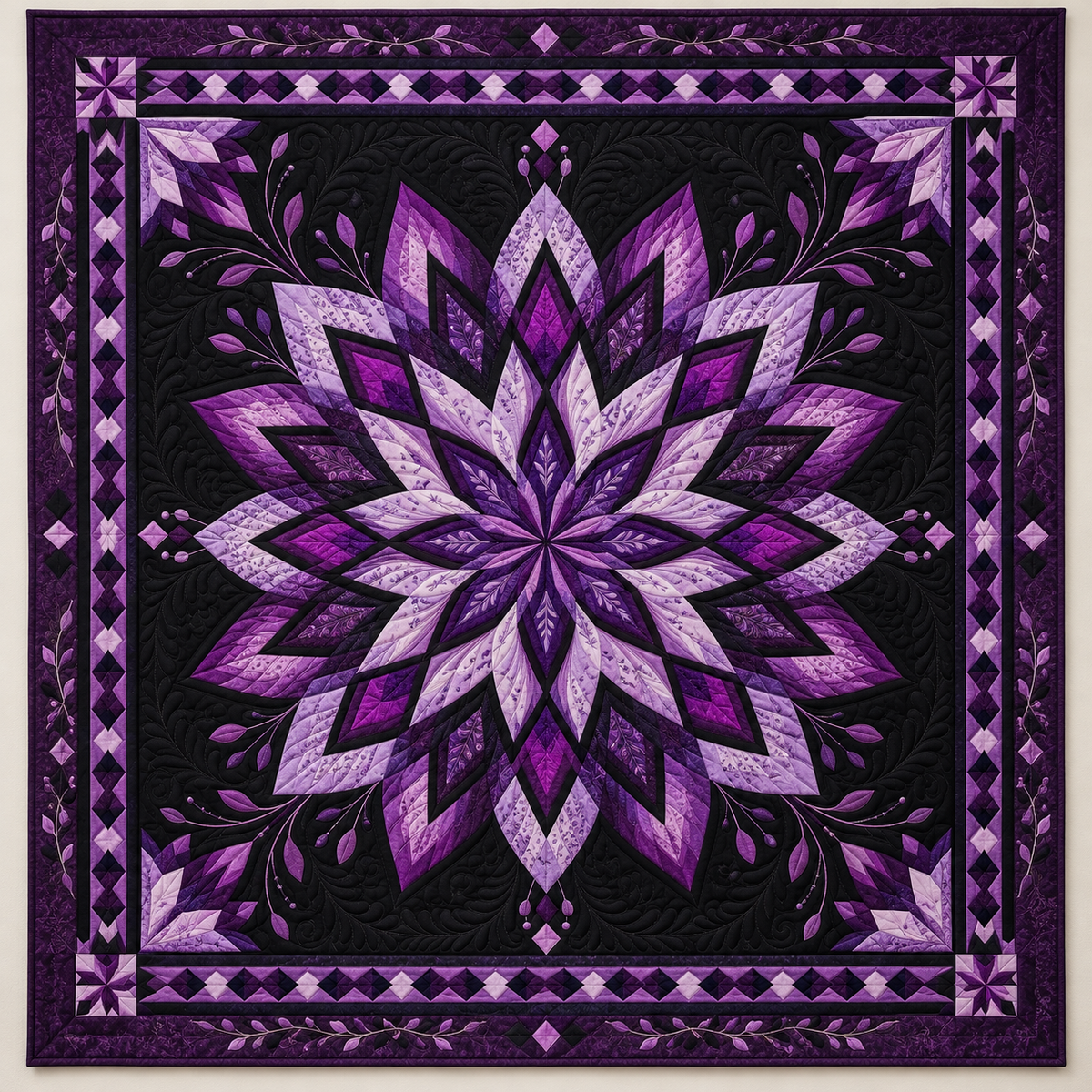 Purple Diamond Starflower TD141026473 Quilt Blanket