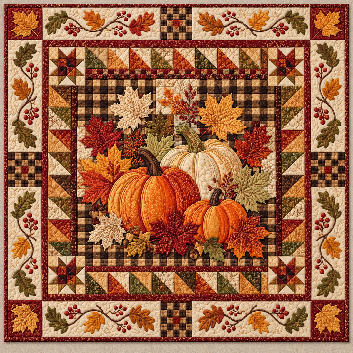 Amber Pumpkin Maple TD141026981 Quilt Blanket