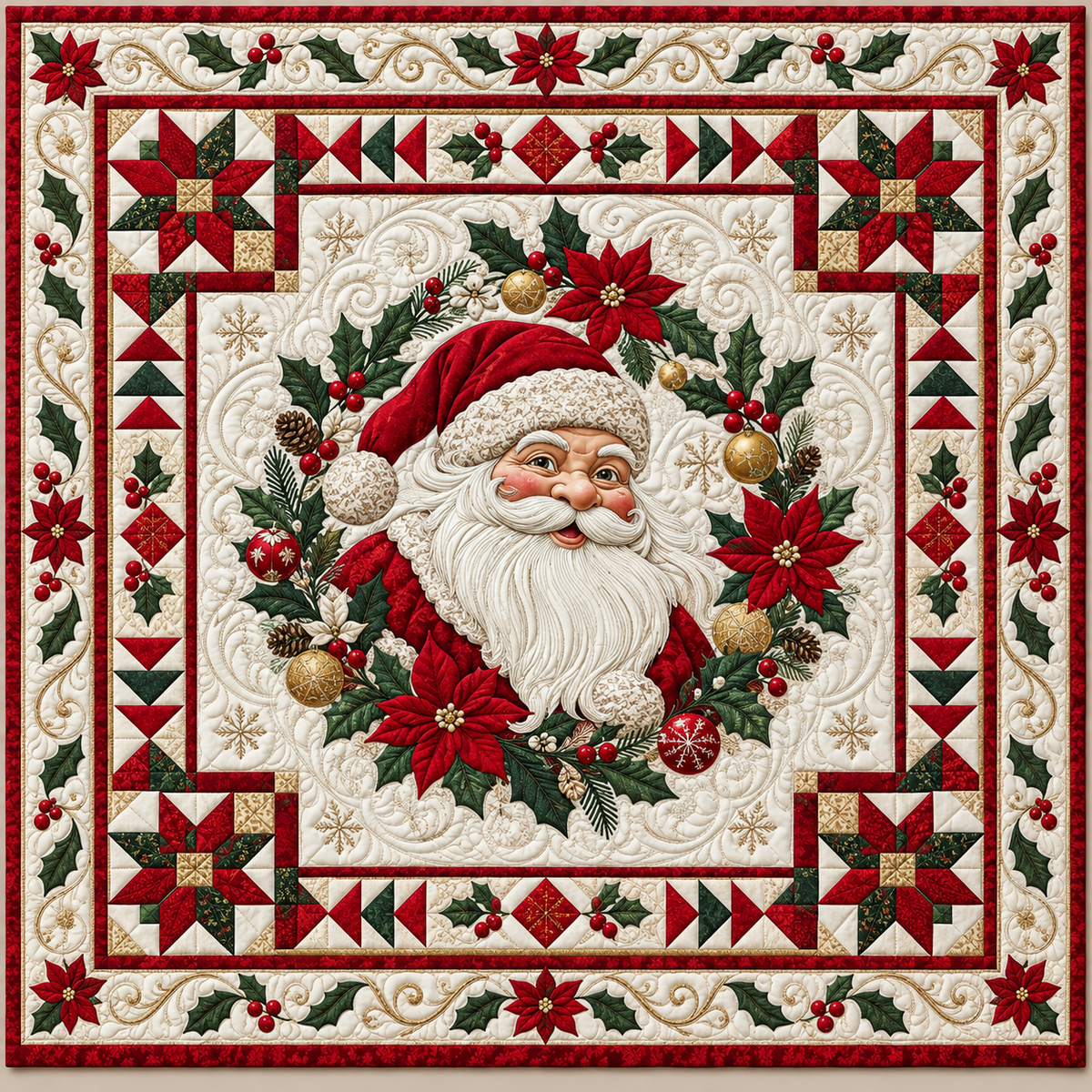 Santa Portrait TD141026982 Quilt Blanket