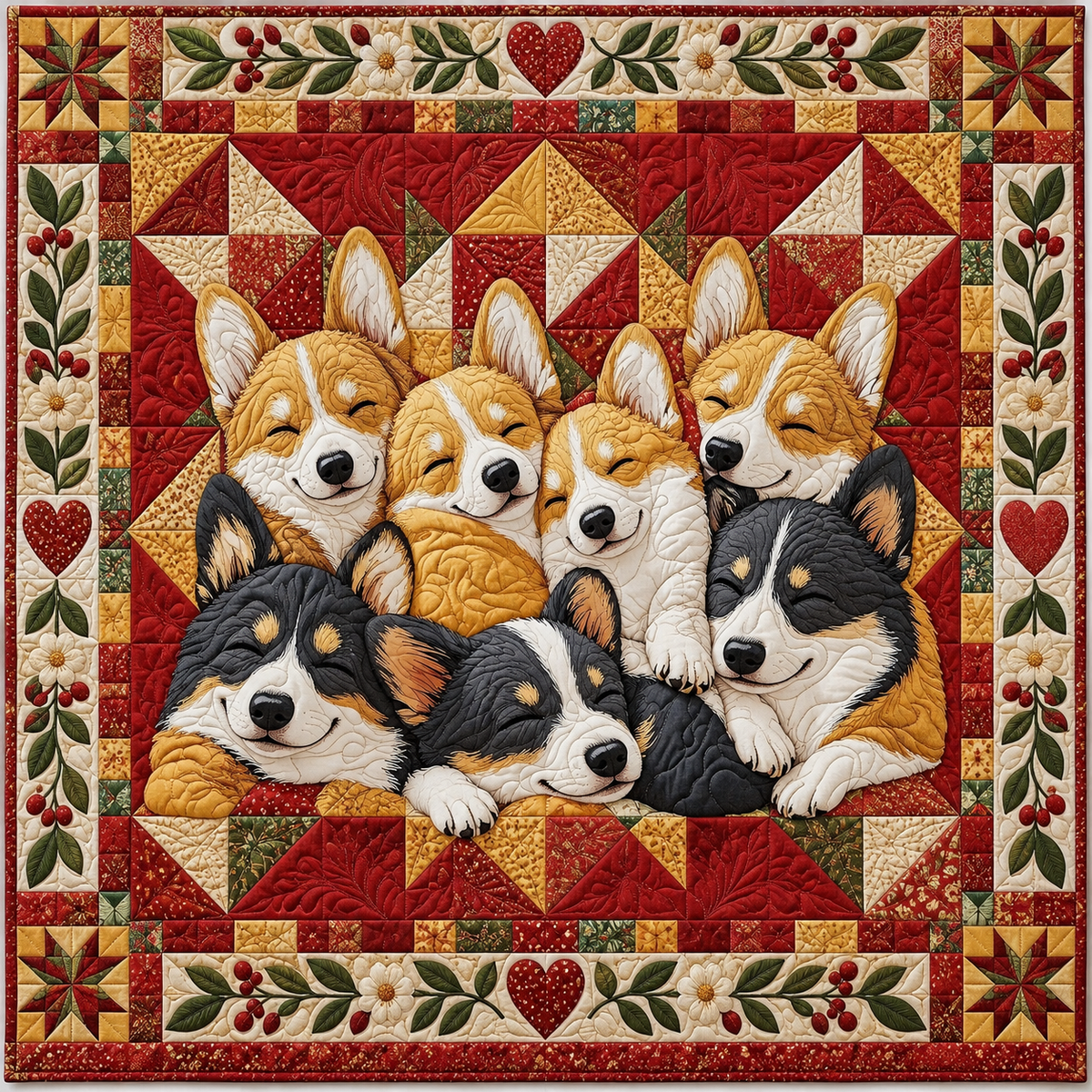 Corgi Cuddle Squad TD141026987 Quilt Blanket