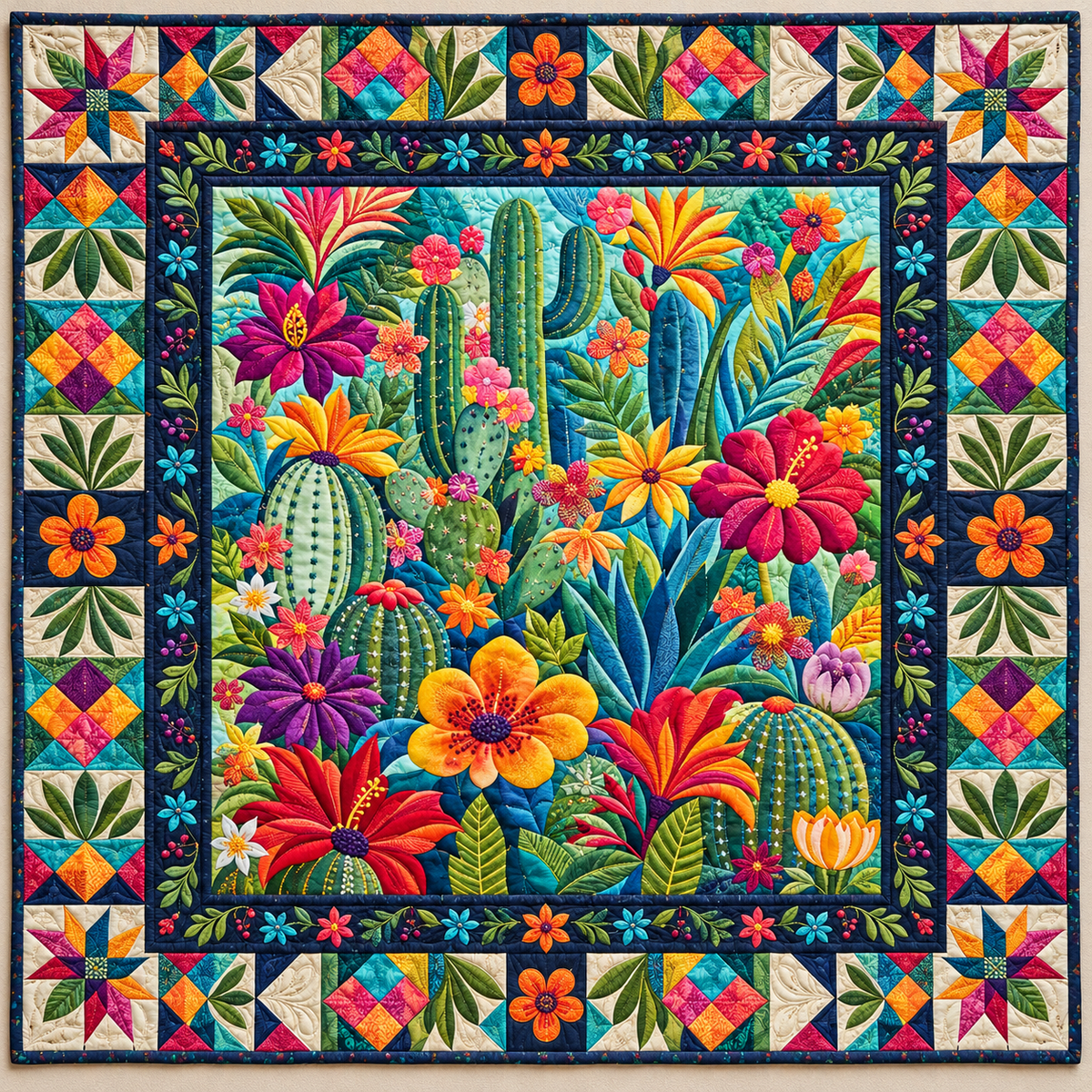 Radiant Desert Flower Garden TD141026988 Quilt Blanket