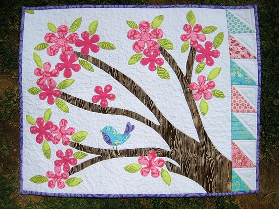 Bird Flower CLDY040724183 Quilted Placemats