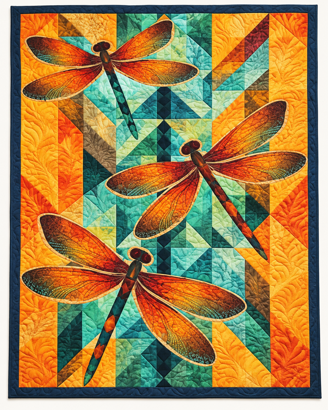 Amber Dragonflies TD101026068 Quilt Blanket