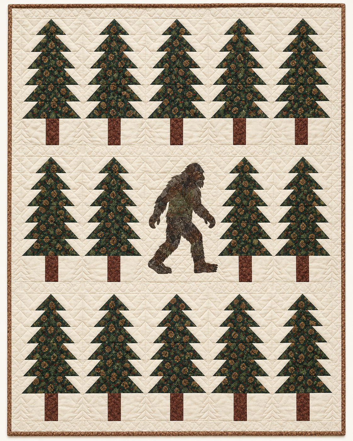 Bigfoot Pine Forest TD101026083 Quilt Blanket