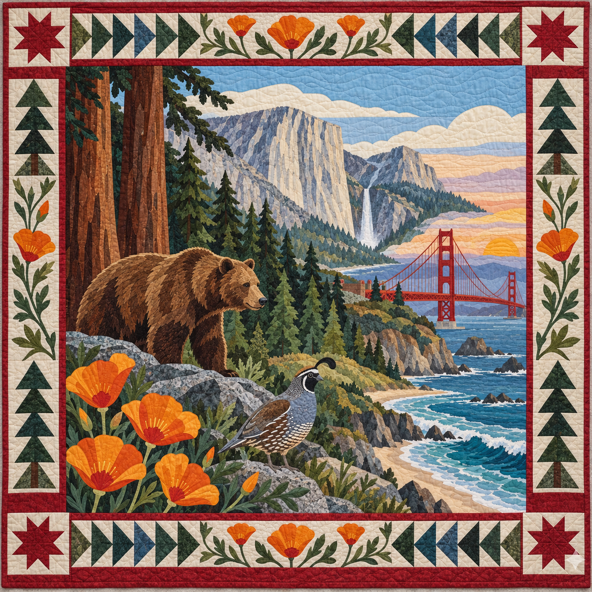 California Landscape Tapestry TD181026441 Quilt Blanket