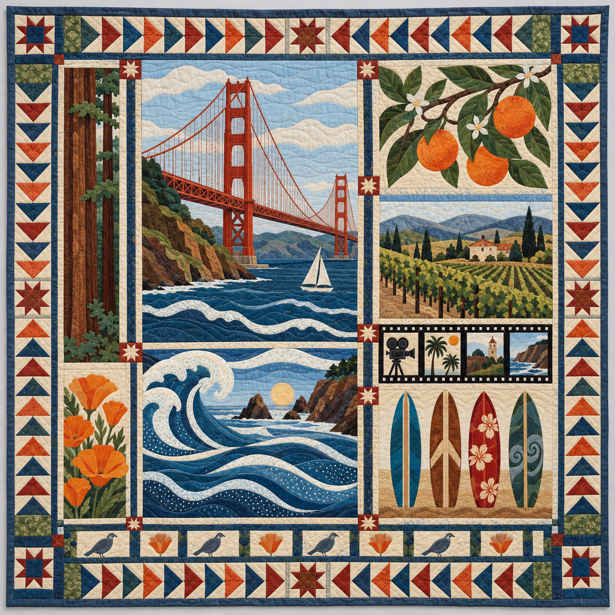 California Pacific Creative Coast TD1410261015 Quilt Blanket