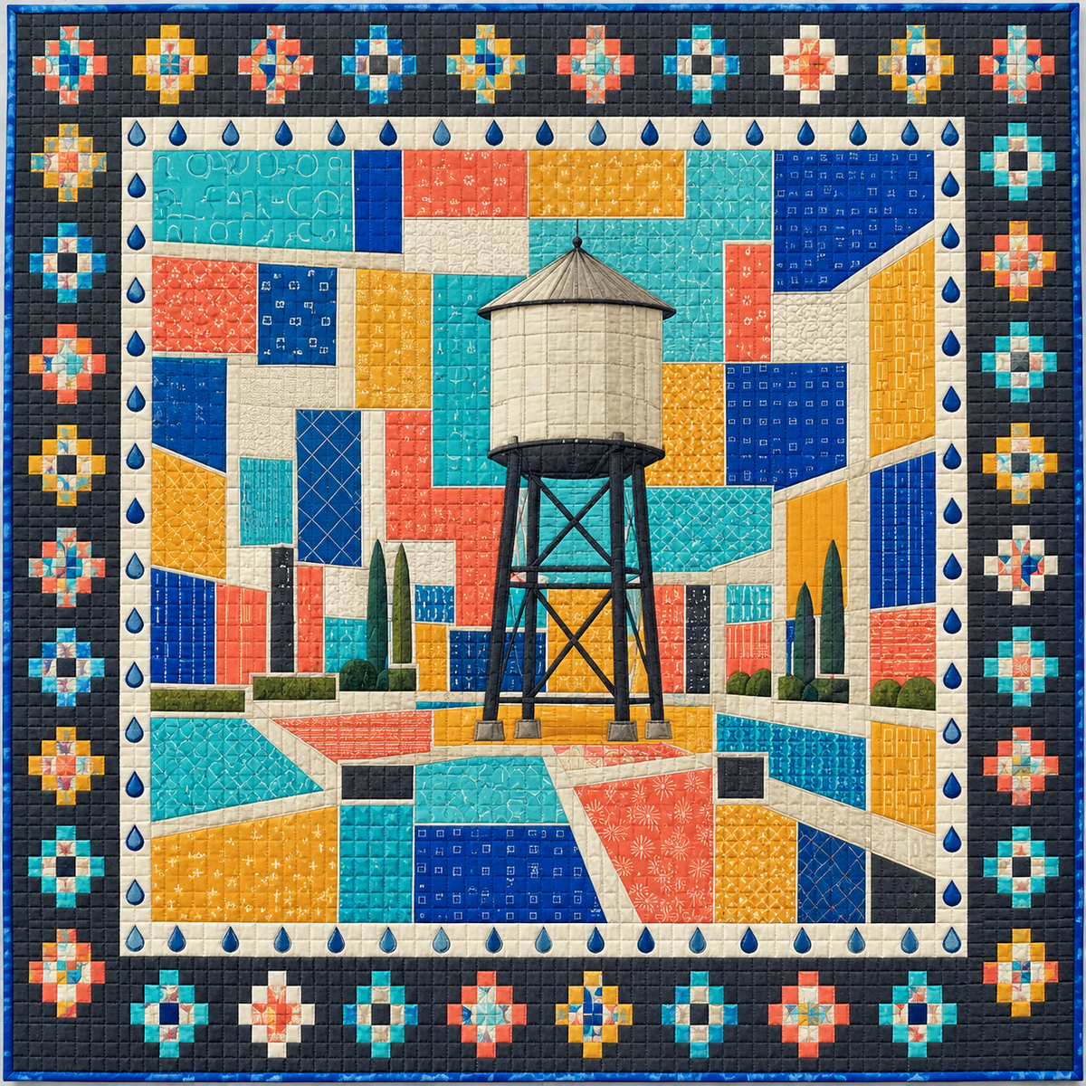 Artesia — Water Tower and Many-Colored Streets