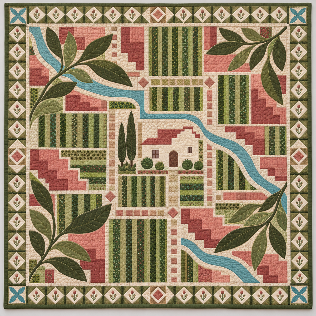 Bell Gardens — Garden Furrows Around an Adobe Memory