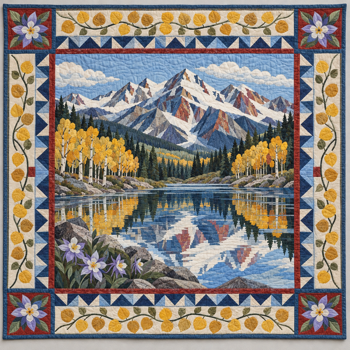 Colorado Alpine Mirror TD1410261016 Quilt Blanket