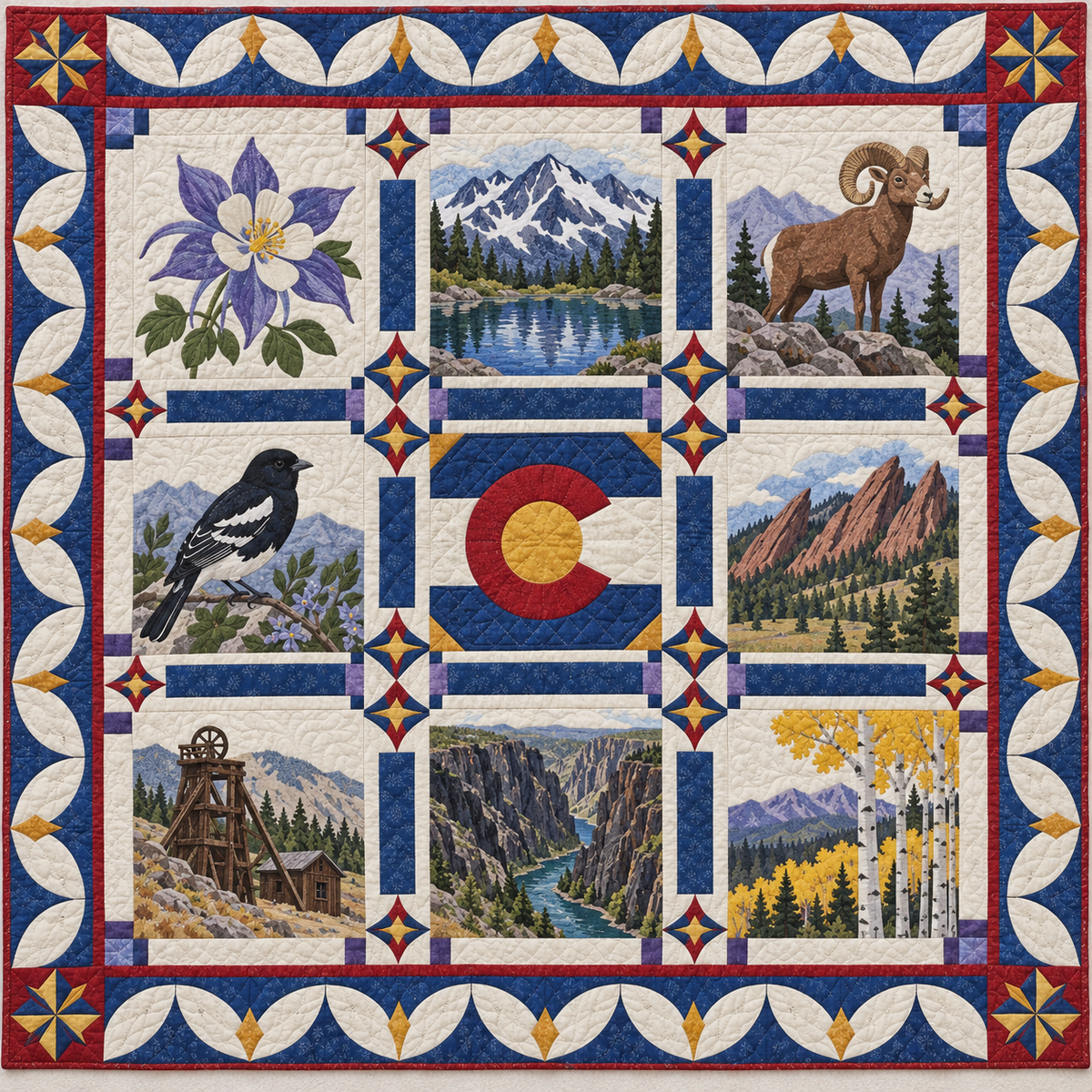 Colorado Heritage Album TD181026456 Quilt Blanket