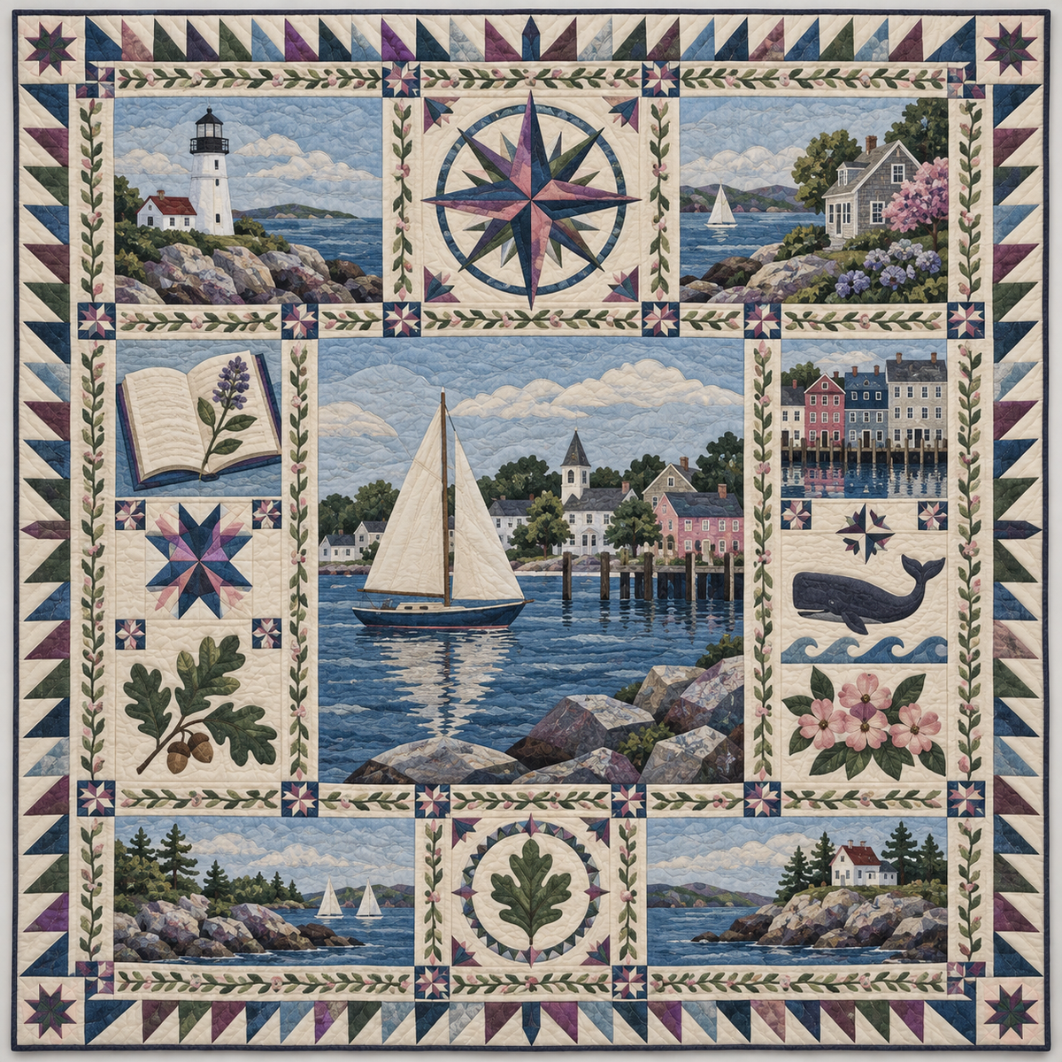 Connecticut Letters From The Harbor TD1410261021 Quilt Blanket