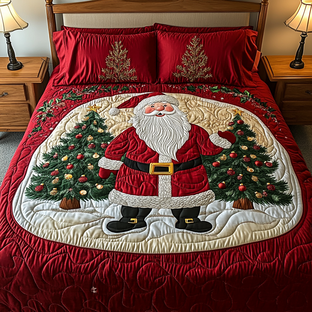 Santa Best Friend Quilted Blanket NCU0VH531