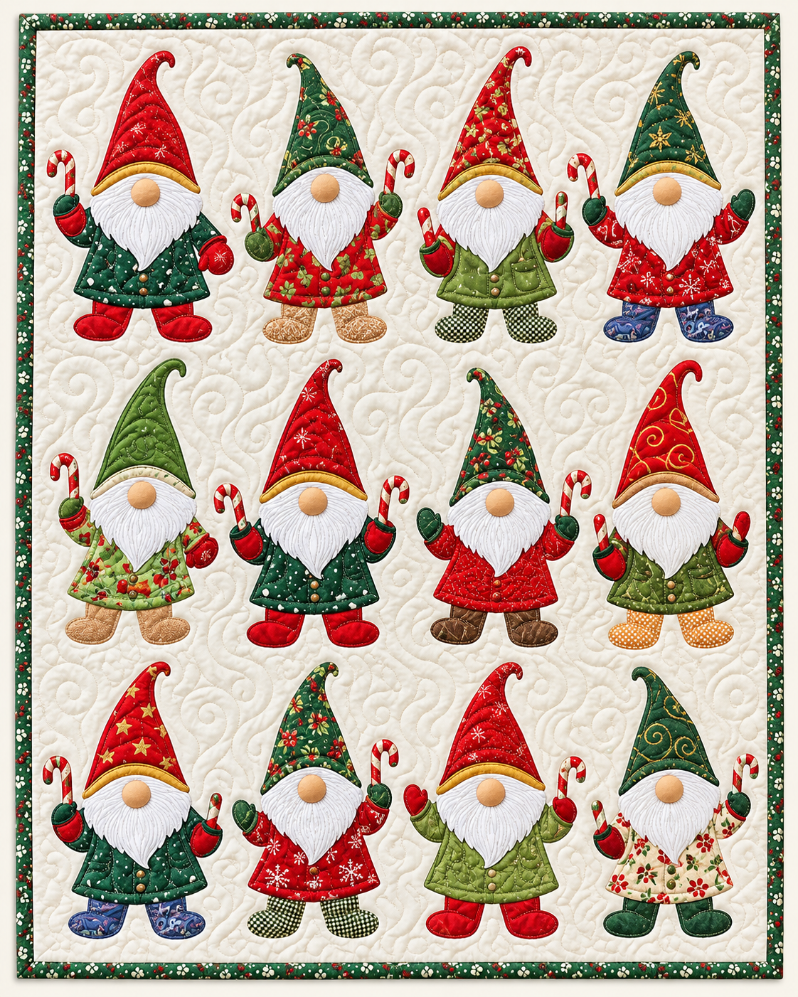 Christmas Gnome Procession TD101026155 Quilt Blanket