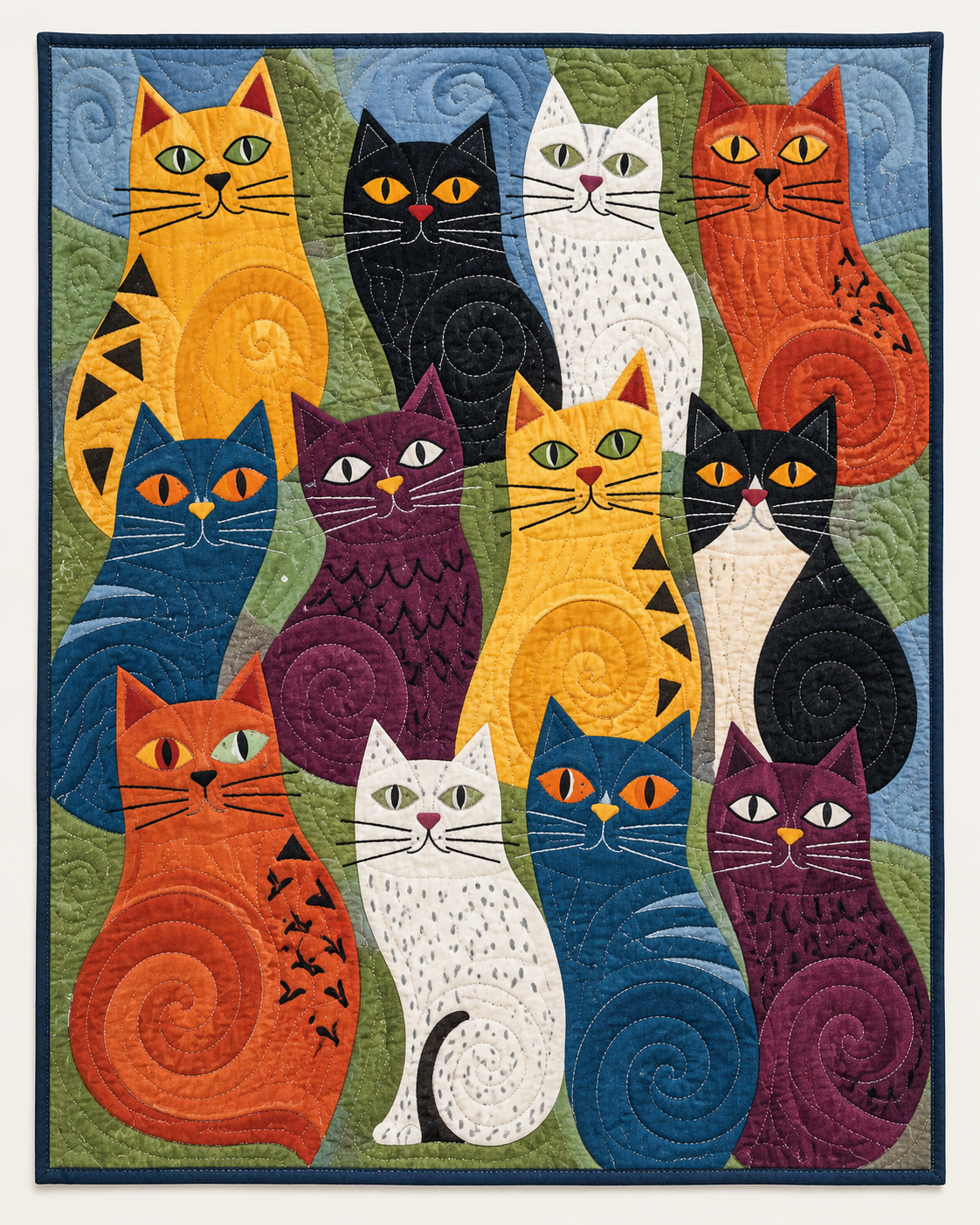 Colorful Cats TD101026166 Quilt Blanket