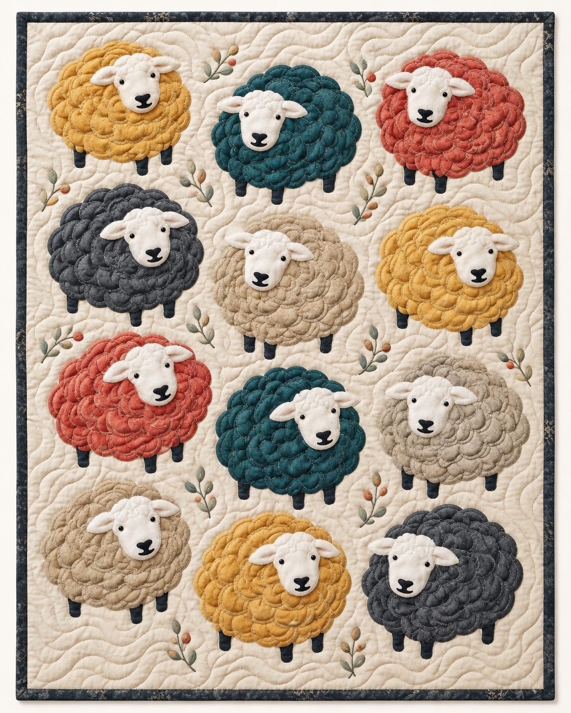 Colorful Curly Sheep TD101026167 Quilt Blanket