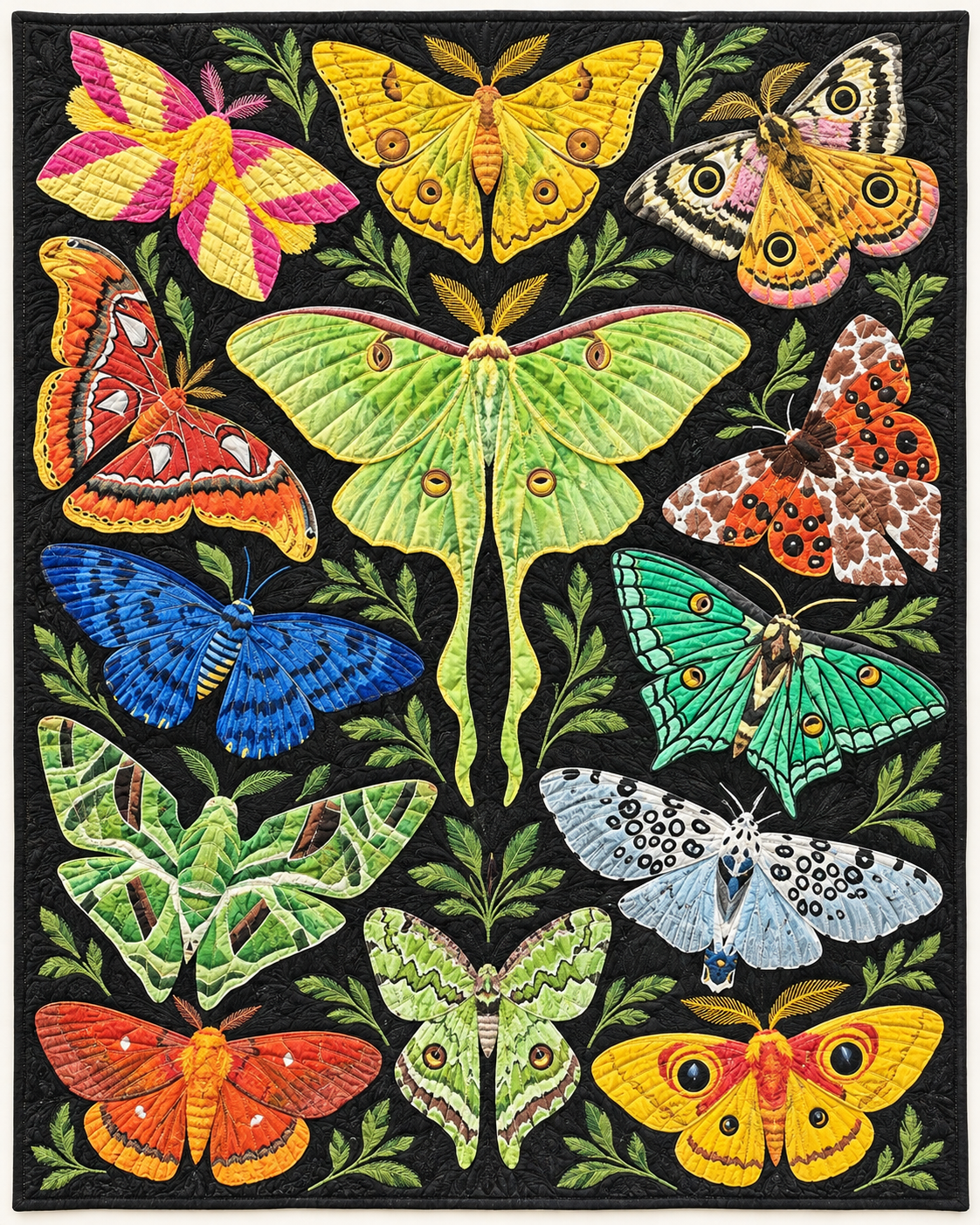Colorful Moth Collection TD101026170 Quilt Blanket