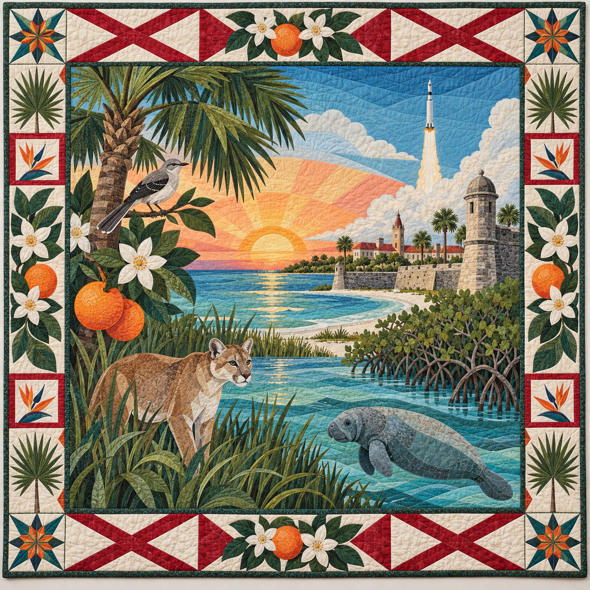 Florida Landscape Tapestry TD181026481 Quilt Blanket
