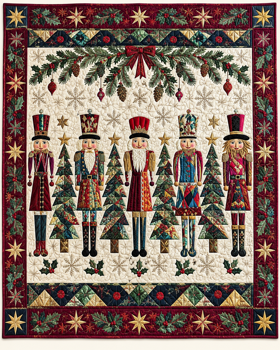Festive Nutcracker Parade TD101026225 Quilt Blanket