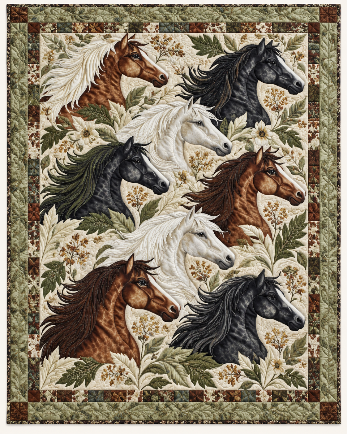 Flowing Mane Horse Gallery TD101026235 Quilt Blanket
