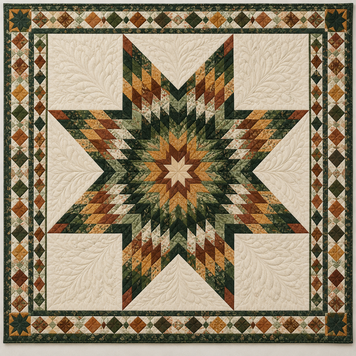 Forest Copper Native American Star TD101026028 Quilt Blanket