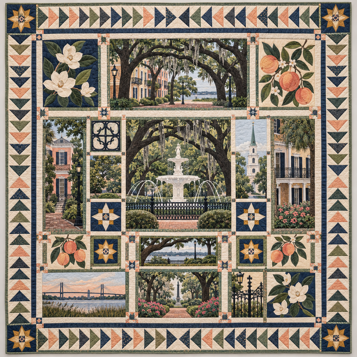 Georgia Savannah Squares TD1410261030 Quilt Blanket