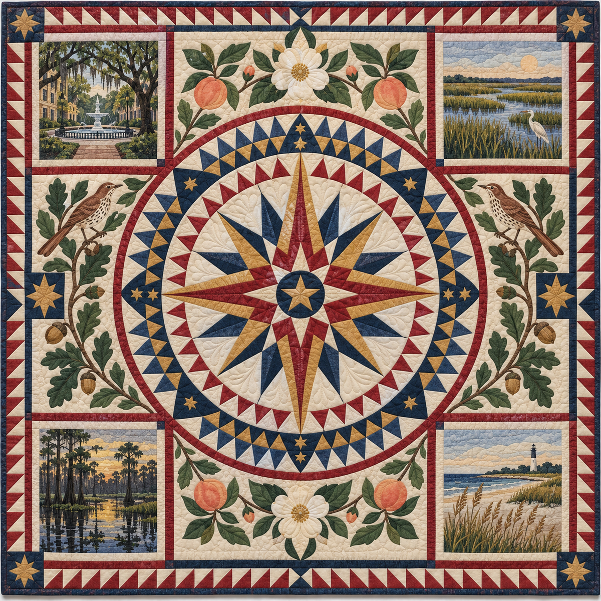 Georgia Radiant Compass TD181026497 Quilt Blanket