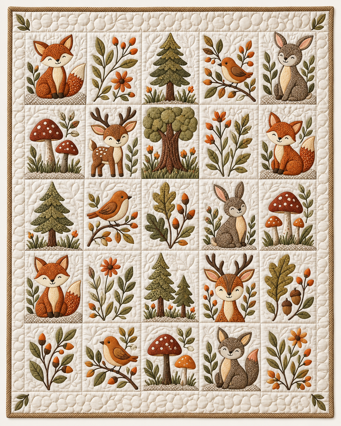 Gentle Woodland Friends TD101026251 Quilt Blanket