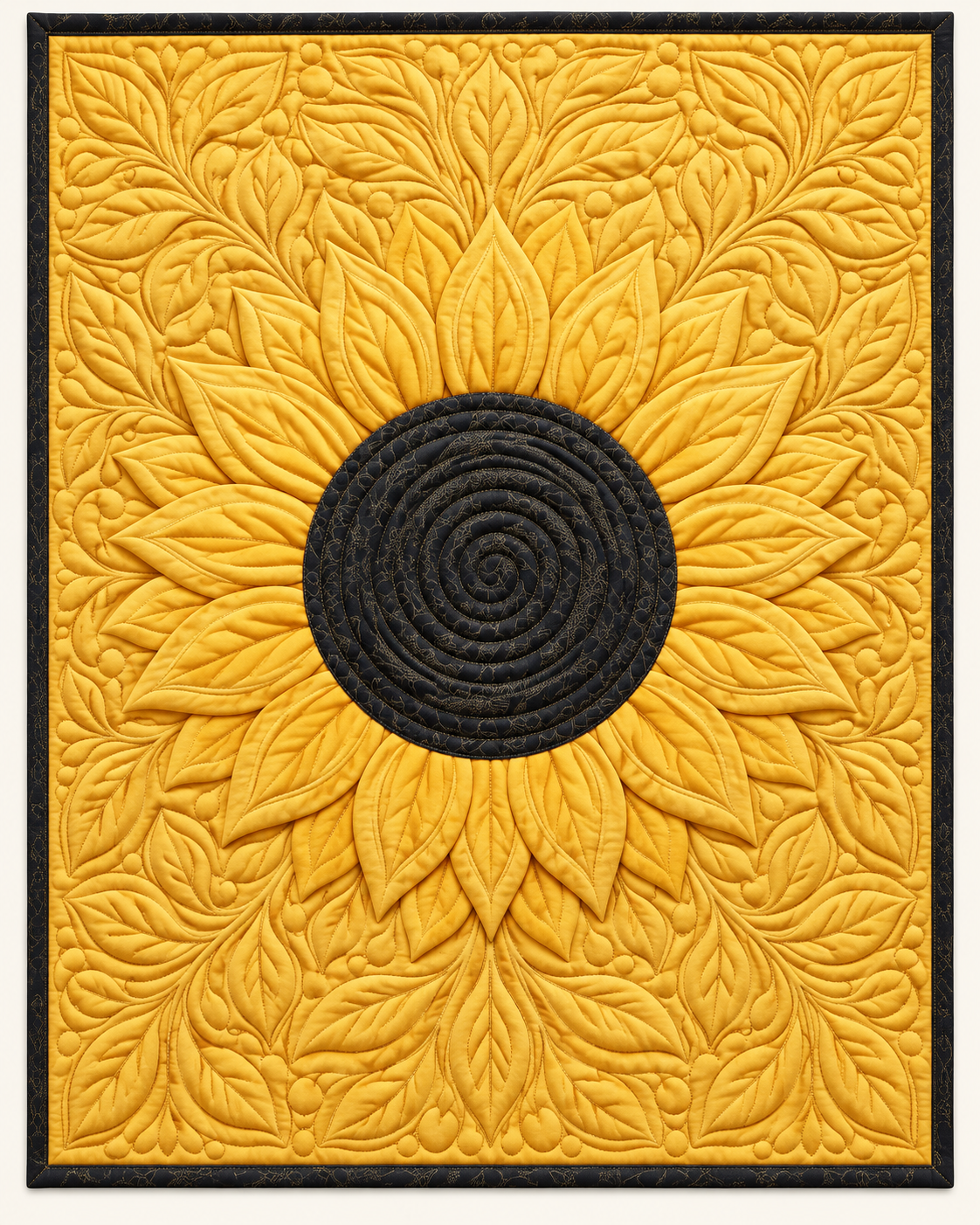 Golden Sunflower Wholecloth TD101026277 Quilt Blanket