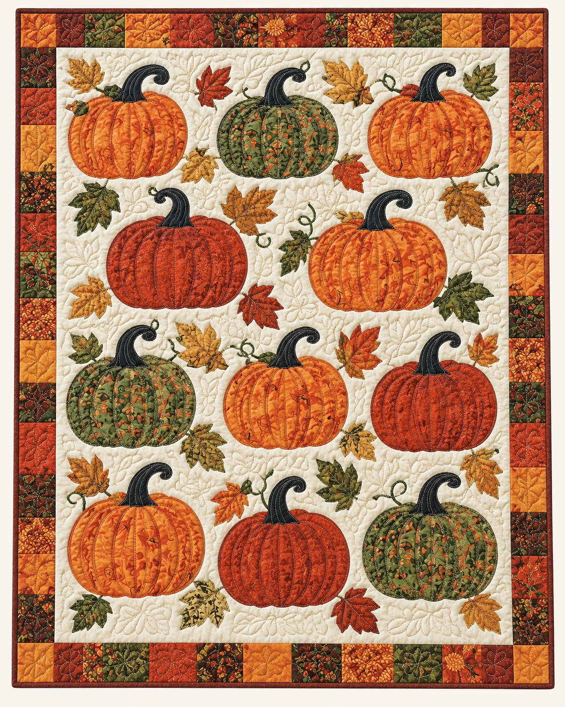 Harvest Pumpkin Patch TD101026288 Quilt Blanket