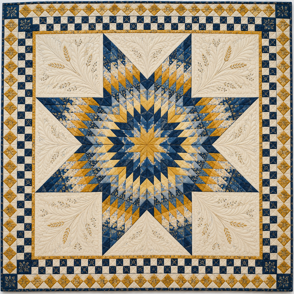 Indigo Harvest Native American Star TD101026029 Quilt Blanket