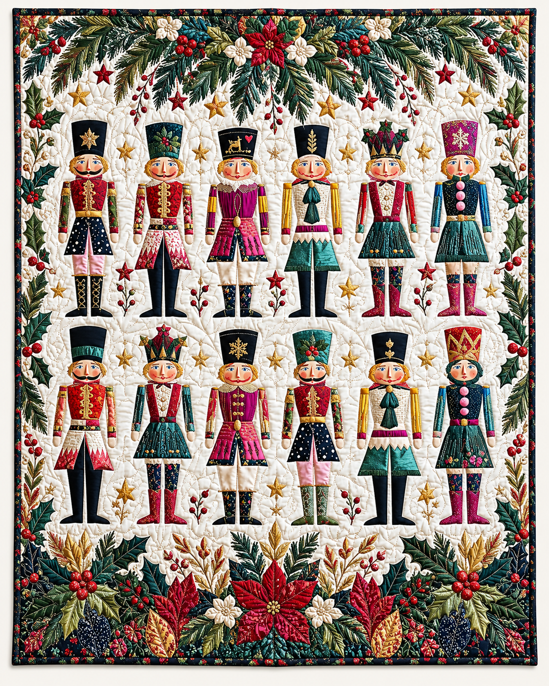 Jewel-Tone Nutcracker Guard TD101026318 Quilt Blanket