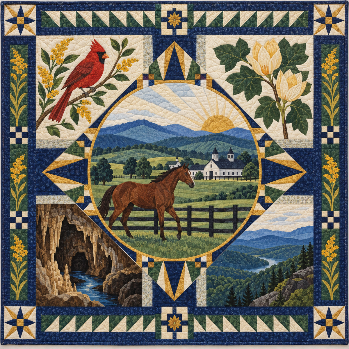 Kentucky Mosaic Horizons TD181026569 Quilt Blanket