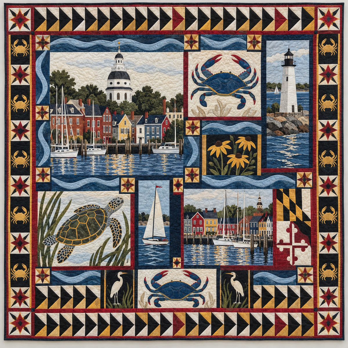 Maryland Harbor Craft TD1410261060 Quilt Blanket