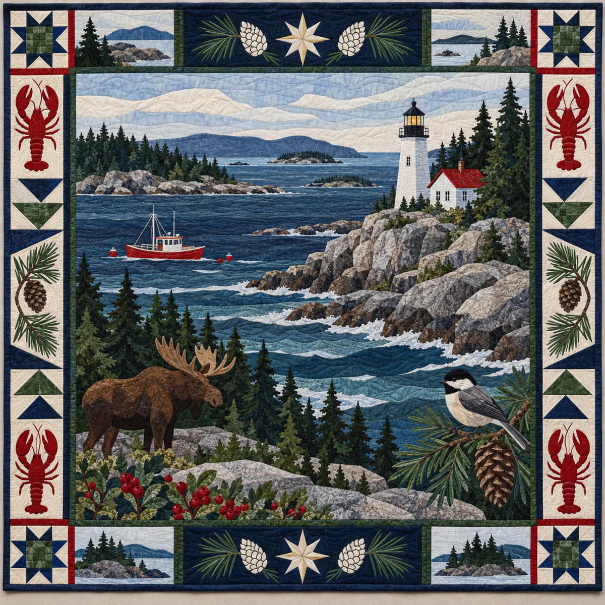 Maine Landscape Tapestry TD181026601 Quilt Blanket