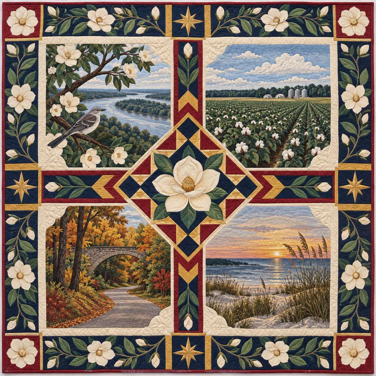 Mississippi Four Seasons TD181026648 Quilt Blanket