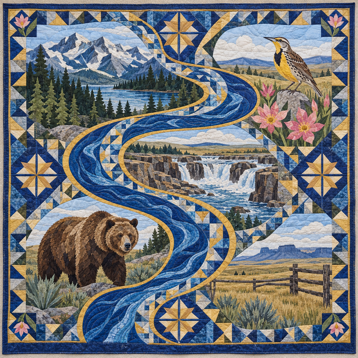 Montana River Of Stories TD181026654 Quilt Blanket