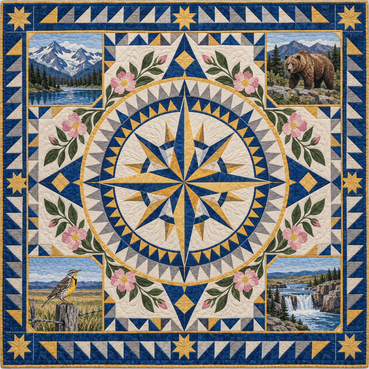 Montana Radiant Compass TD181026657 Quilt Blanket