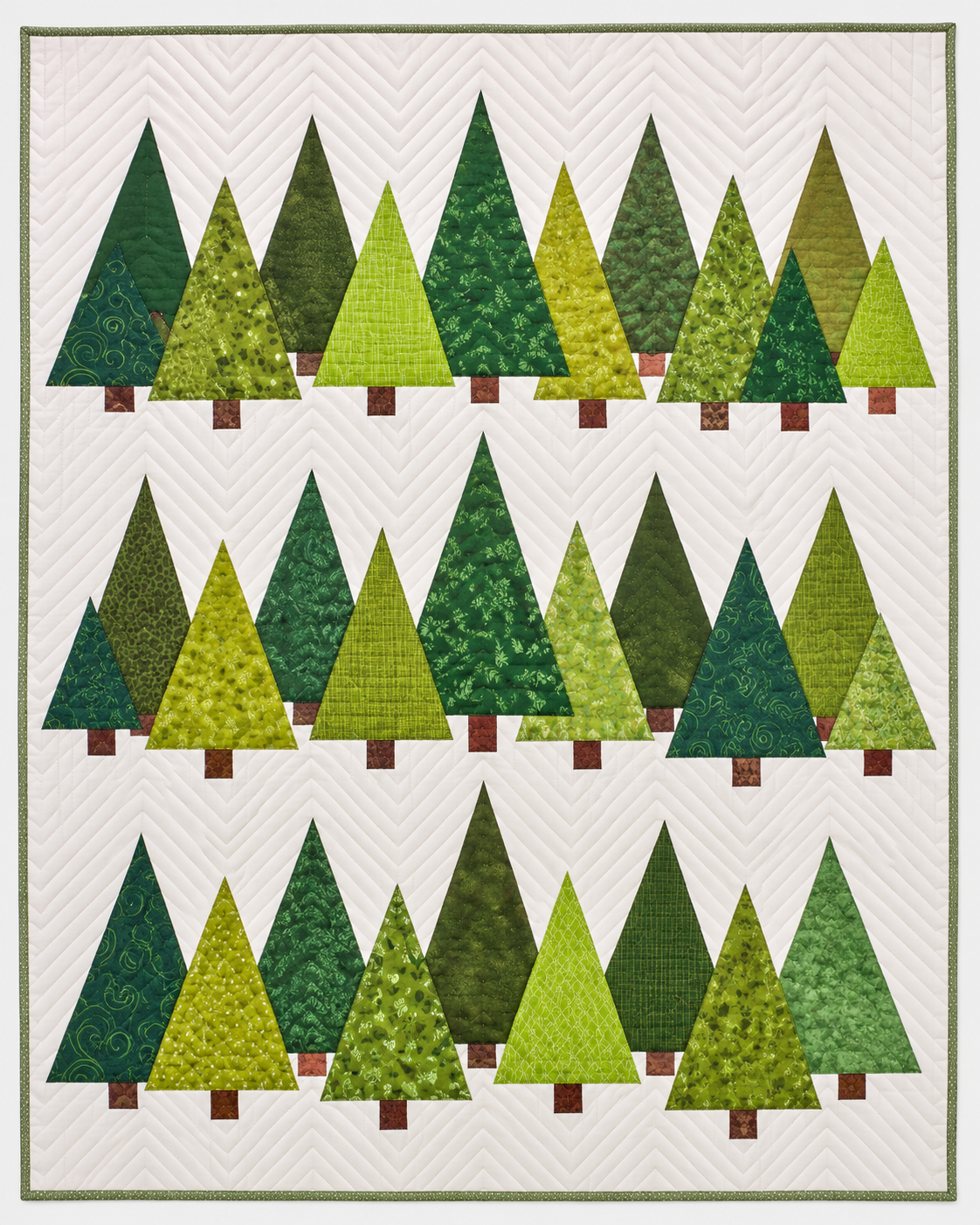 Minimal Green Fir Forest TD101026328 Quilt Blanket