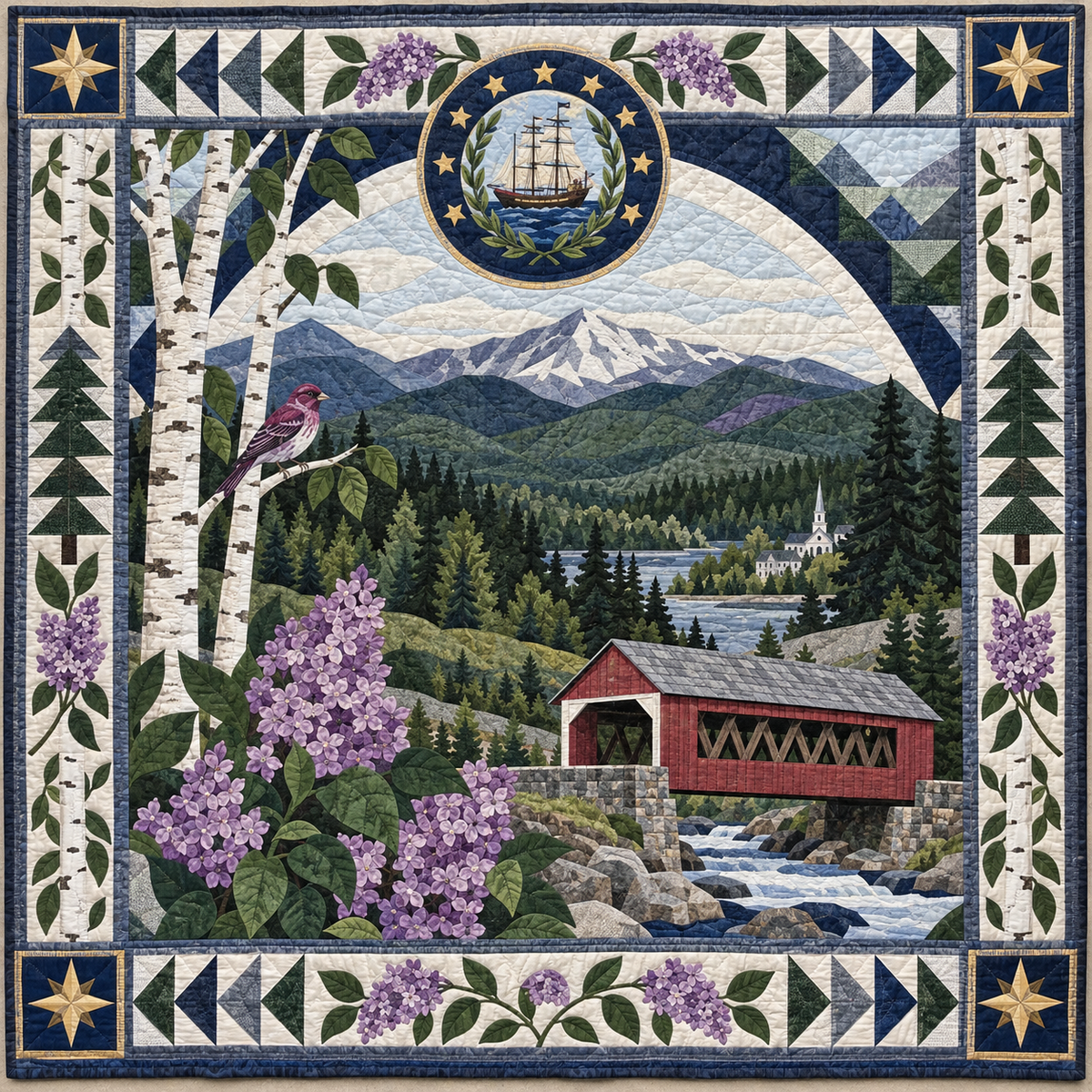 New Hampshire Landscape Tapestry TD181026691 Quilt Blanket