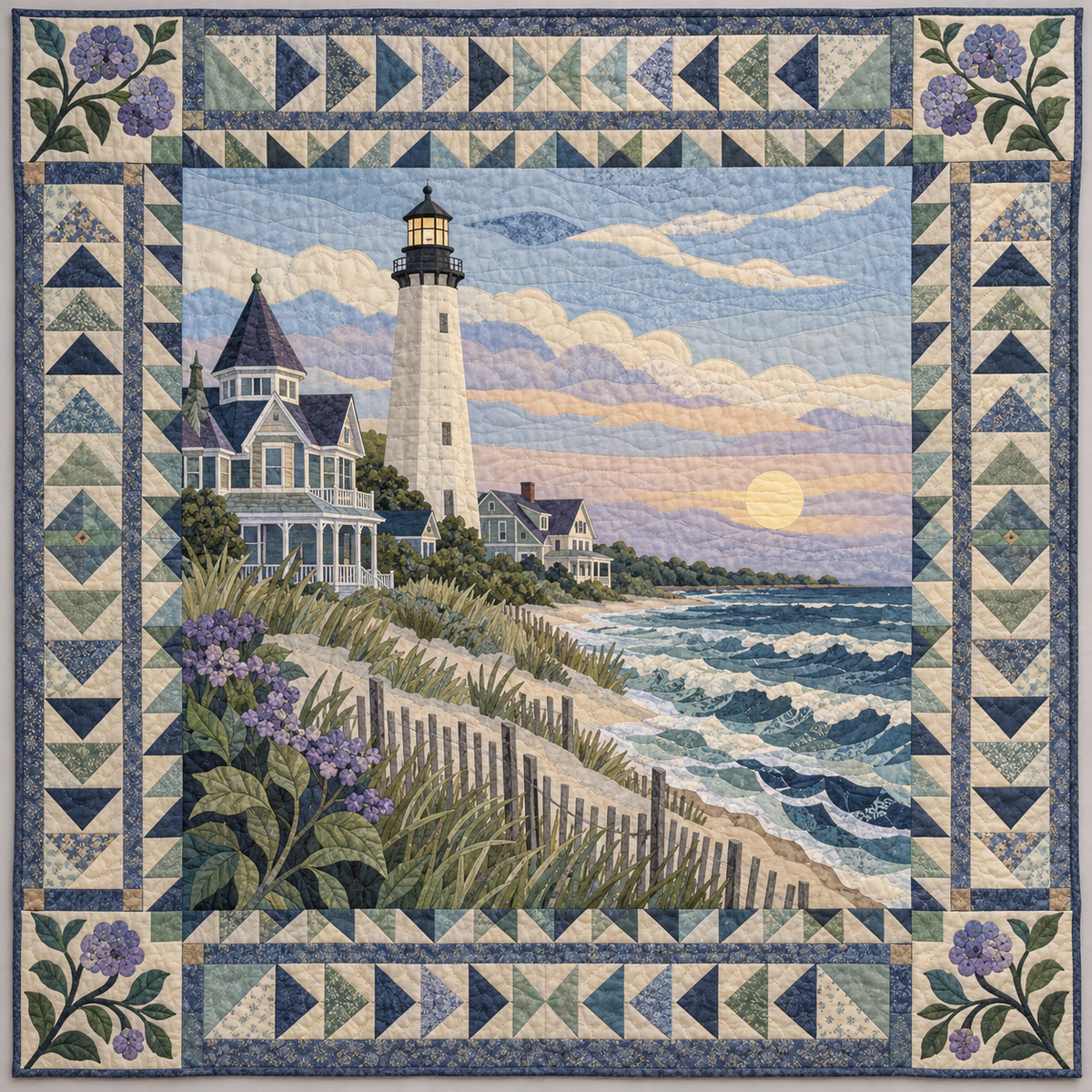 New Jersey Cape May Tides TD1410261091 Quilt Blanket
